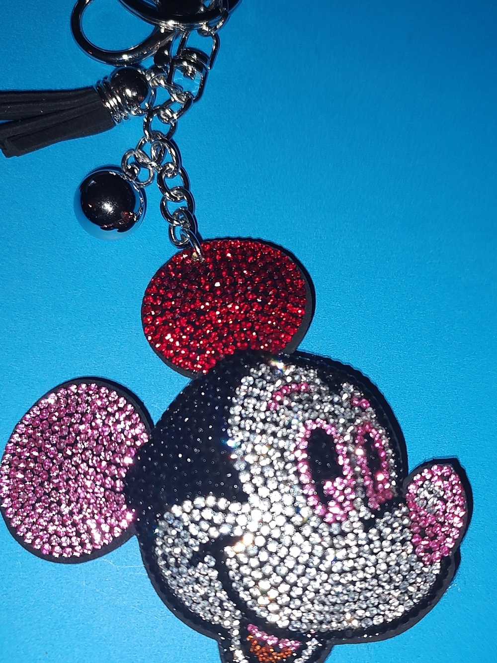New! Rhinestone Mickey Mouse Keychain - Picture 1 of 3